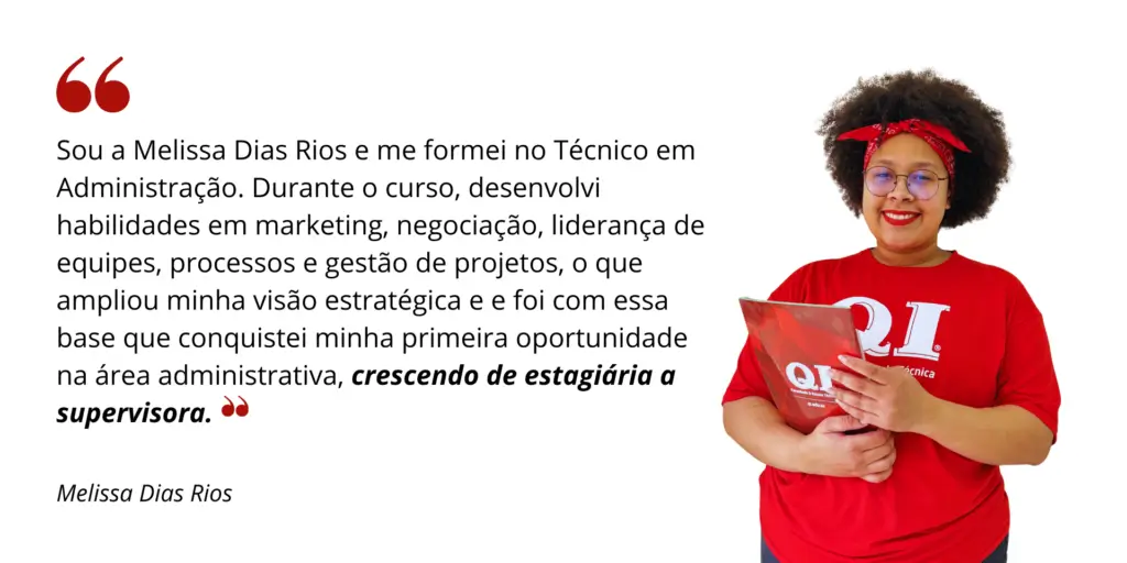 Curso de Administração: depoimento da ex-aluna Melissa Dias Rios